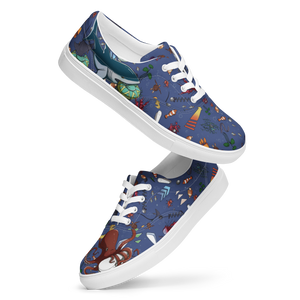 Sea of Pinball - Men’s lace-up canvas shoes