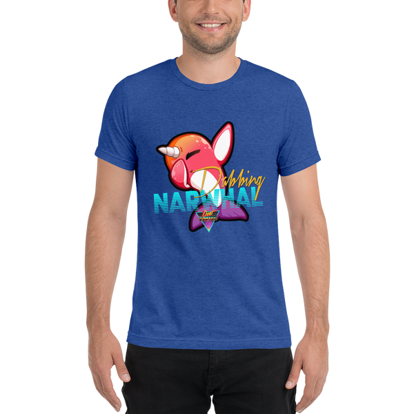 Dabbing Narwhal - Premium Tri-Blend T-shirt - Silverball Swag