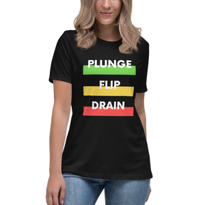 Plunge Flip Drain - Women's Relaxed T-Shirt - Silverball Swag