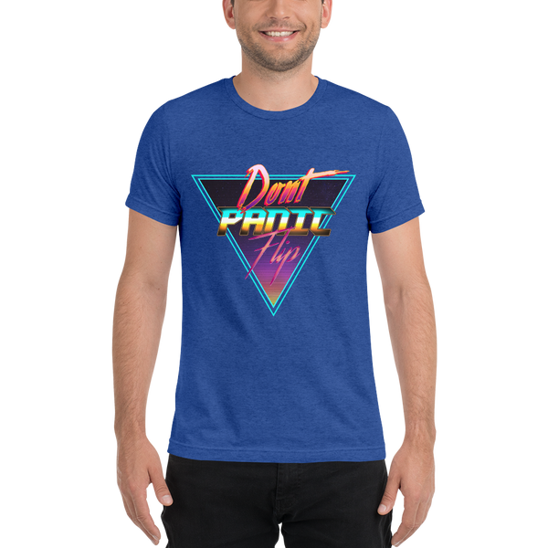 Don't Panic Flip - Premium Tri-Blend T-shirt - Silverball Swag