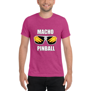 Macho Pinball - Premium Tri-Blend T-shirt - Silverball Swag
