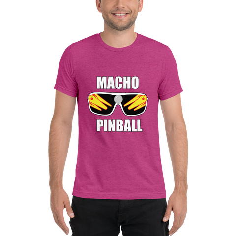 Macho Pinball - Premium Tri-Blend T-shirt - Silverball Swag