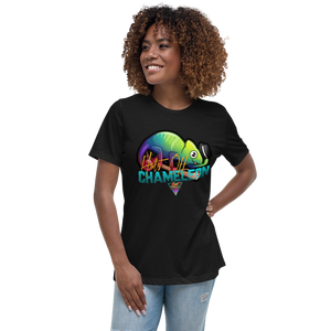 Hats Off Chameleon - Women's Relaxed T-Shirt - Silverball Swag