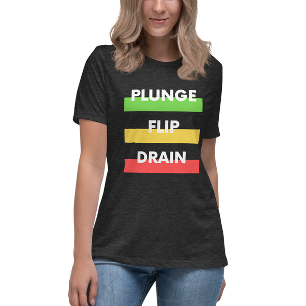 Plunge Flip Drain - Women's Relaxed T-Shirt - Silverball Swag