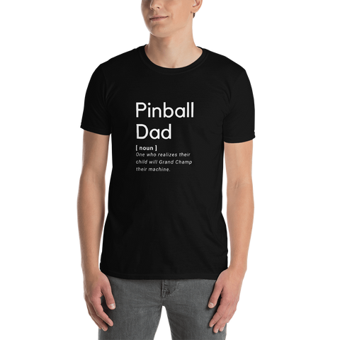 TEST Pinball Dad - Short-Sleeve Unisex T-Shirt - Silverball Swag