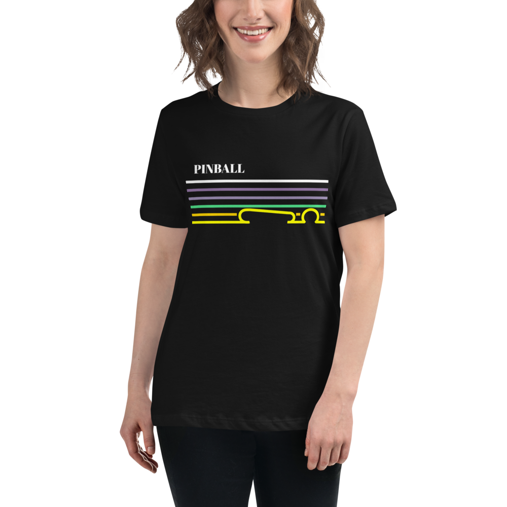Pinball Lines - Women's Relaxed T-Shirt - Silverball Swag