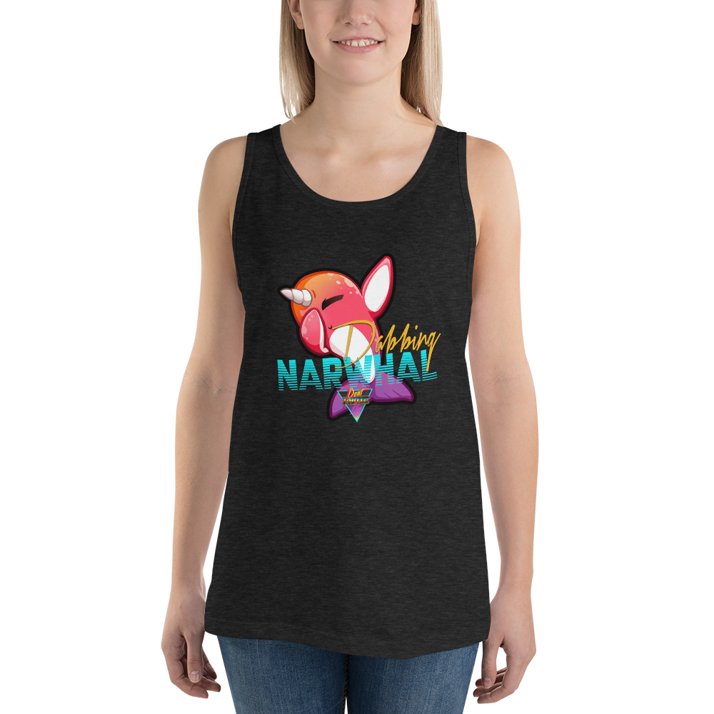 Dabbing Narwhal - Unisex Tank Top - Silverball Swag