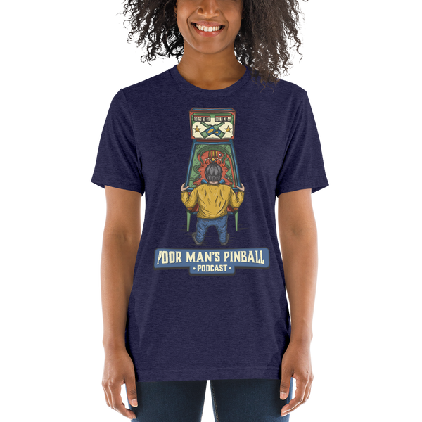 Poor Man's Pinball Podcast Retro - Premium Tri-blend T-shirt - Silverball Swag