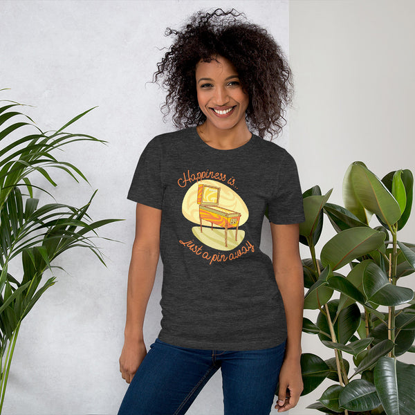Happiness Is Just a Pin Away - Super Soft T-Shirt - Silverball Swag