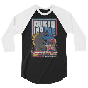North End Pub Godzilla - 3/4 Sleeve Shirt