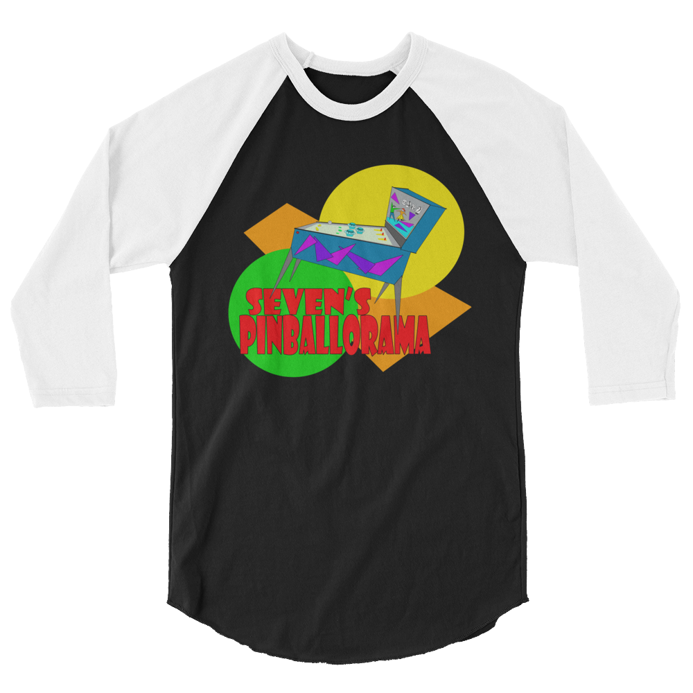 Seven's Pinballorama Pointy People - 3/4 Raglan Shirt