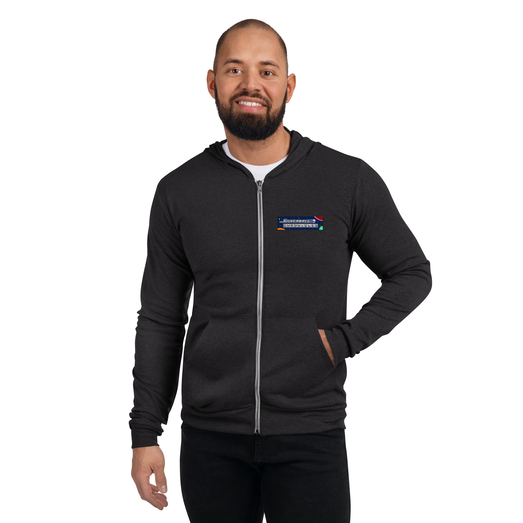Silverball Chronicles Randy Martinez Designed Full Logo - Unisex zip hoodie