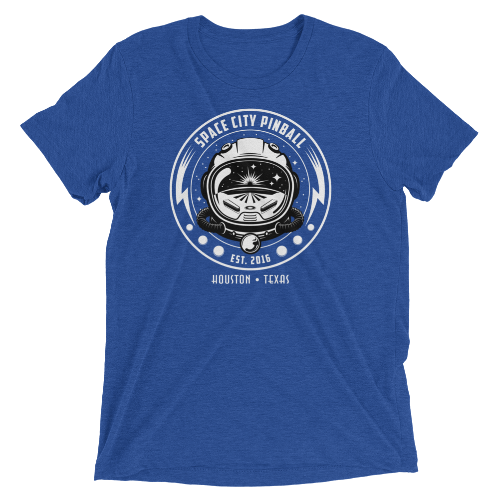 Space City Pinball B/W - Premium Tri-blend T-shirt