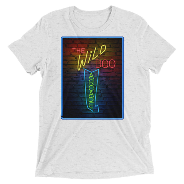 Wild Dog Arcade Graphic Front - Premium Triblend T-shirt