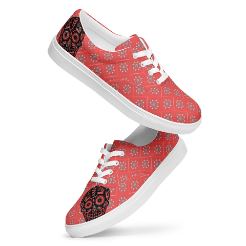 Day of the Dead Pinball - Women’s lace-up canvas shoes