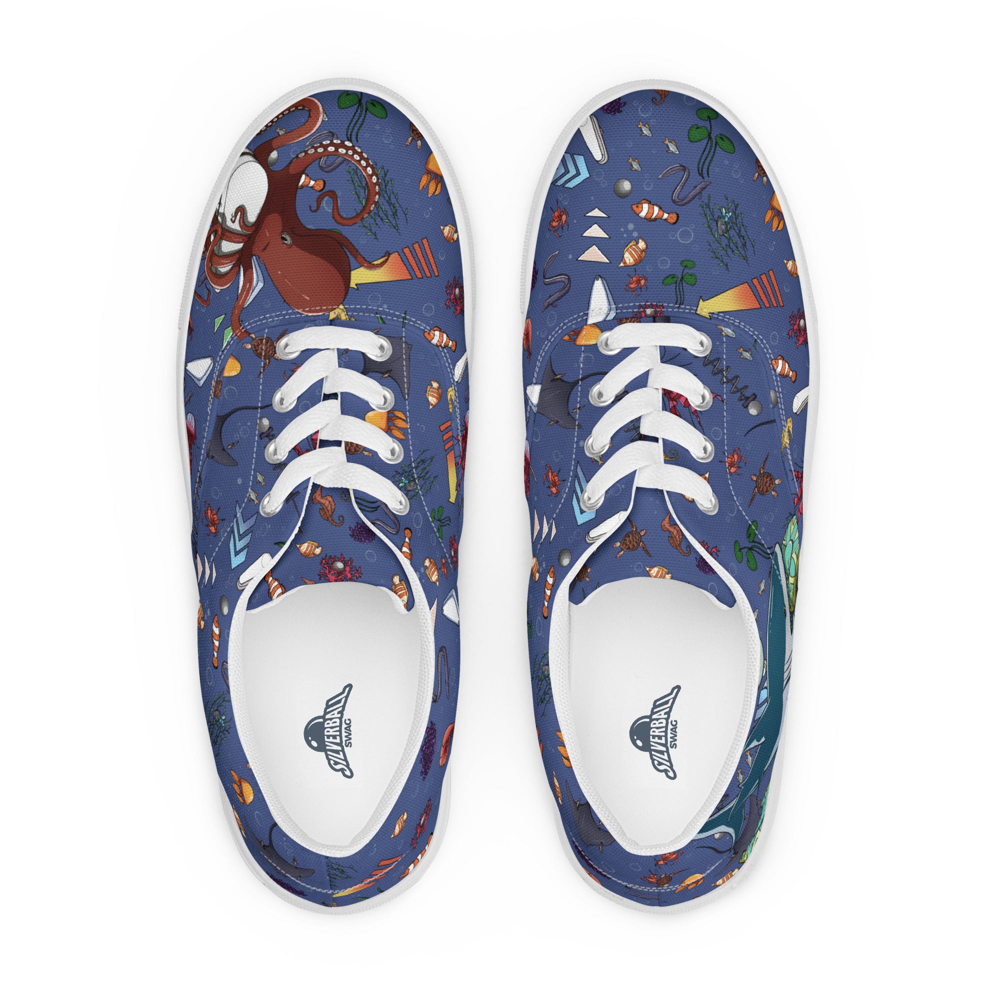 Sea of Pinball - Women’s lace-up canvas shoes